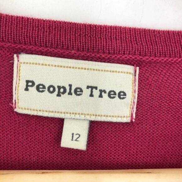 People Tree Pink Wool Organic Dress Size 12 - Picture 8 of 10